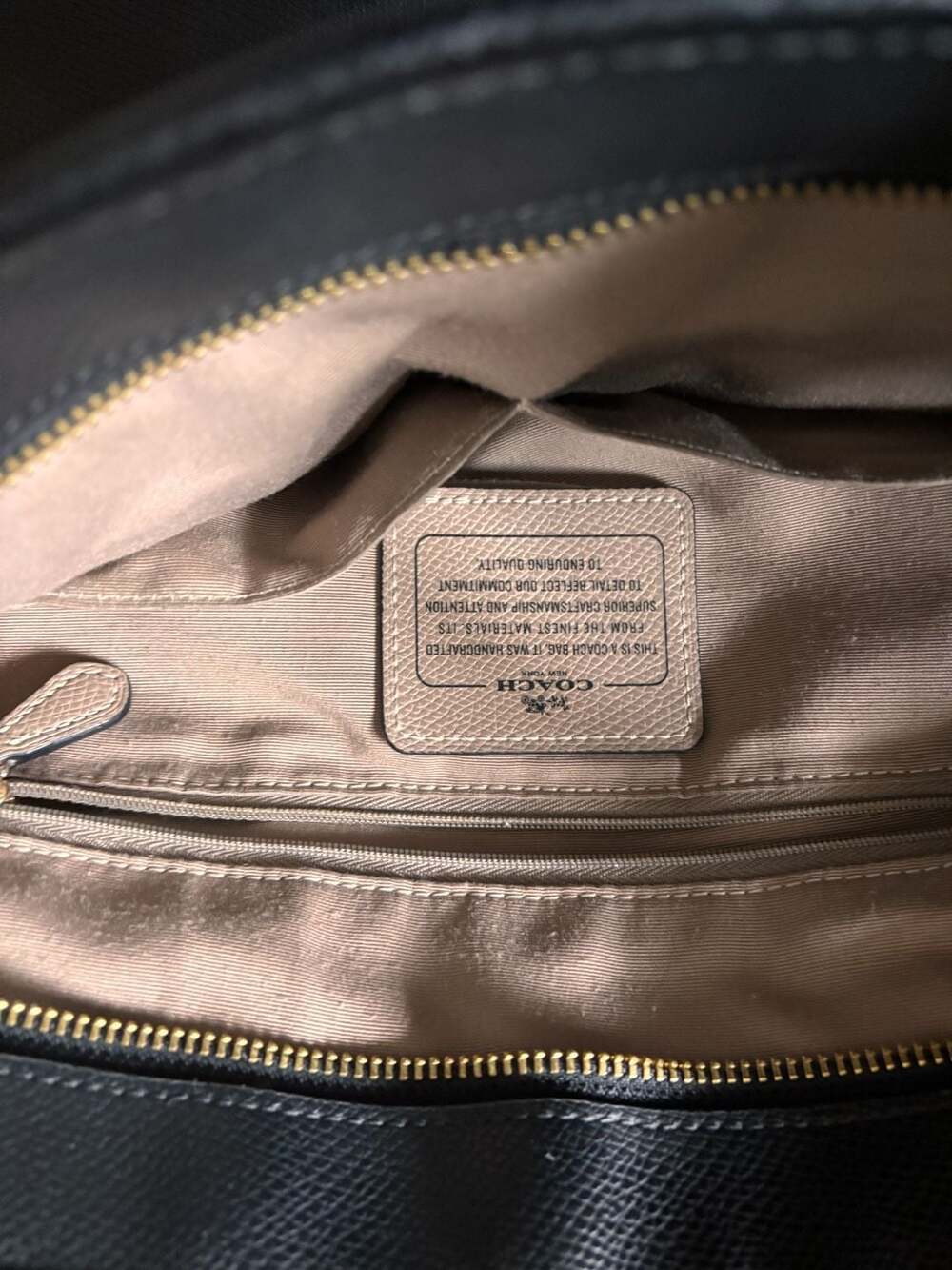 Coach Black Leather Tote Bag - Picture 5 of 14